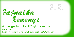 hajnalka remenyi business card